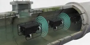 Multiple Dolphin units inspecting a large conduit